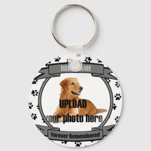 Dog Memorial Forever herdacht Sleutelhanger (Voorkant)