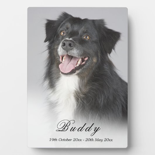 Dog Memorial Foto Elegant Keepomwille Plaque Fotoplaat (voorkant)