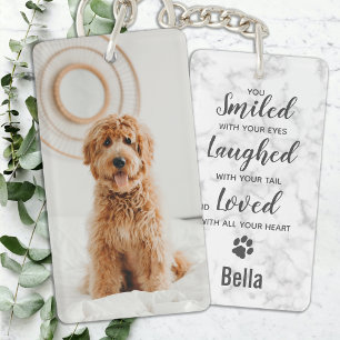 Dog Memorial Foto Gift Sympathy Pet Loss Memorial Sleutelhanger