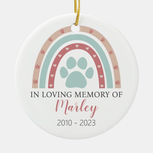 Dog Memorial foto huisdier Keramisch Ornament (Voorkant)