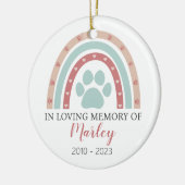 Dog Memorial foto huisdier Keramisch Ornament (Links)