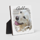 Dog Memorial Foto Paw Heart Infinity Keepomwille Fotoplaat (Voorkant)