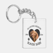 Dog Memorial Foto Pet Aangepast aangepast Sleutelhanger (Voorkant Links)