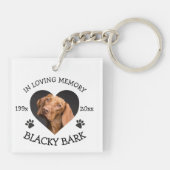 Dog Memorial Foto Pet Aangepast aangepast Sleutelhanger (Achterkant)