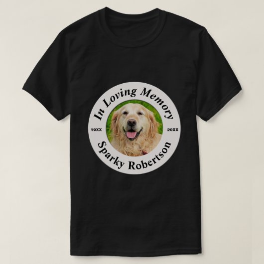 Dog Memorial | Foto toevoegen T-shirt (Design voorkant)