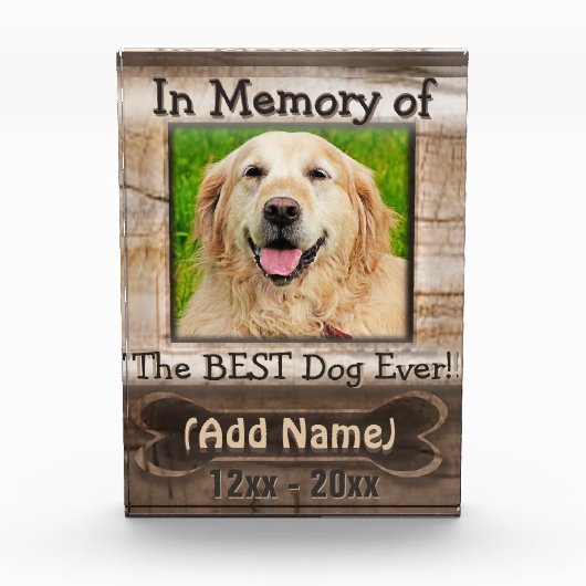 Dog Memorial Fotoblokken (Voorkant)