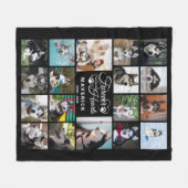 Dog Memorial FUREVER IN ONZE HEARTS Fotocollage Fleece Deken (Voorkant (Horizontaal))