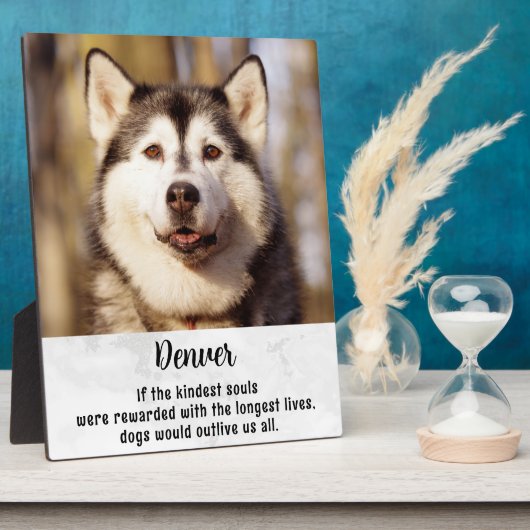 Dog Memorial gepersonaliseerde foto huisdier verli Fotoplaat (Zijkant)