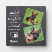 Dog Memorial Gift gepersonaliseerd huisdier verlie Fotoplaat (Voorkant)
