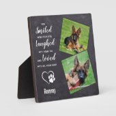 Dog Memorial Gift gepersonaliseerd huisdier verlie Fotoplaat (Voorkant)