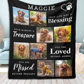 Dog Memorial Gift - Gepersonaliseerd Pet Verlies 8 Fleece Deken