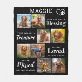 Dog Memorial Gift - Gepersonaliseerd Pet Verlies 8 Fleece Deken (Voorkant)