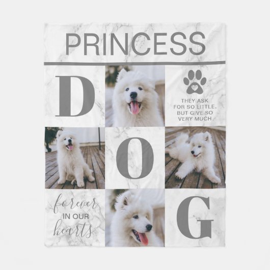 Dog Memorial Gift | Herdenking van gezelschapsdier Fleece Deken (Voorkant)