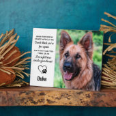 Dog Memorial Gift - Pet Loss Herembrance Keepslag Fotoplaat (Zijkant)