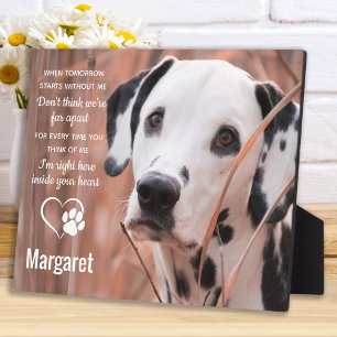 Dog Memorial Gift - Pet Loss Herembrance Keepslag Fotoplaat