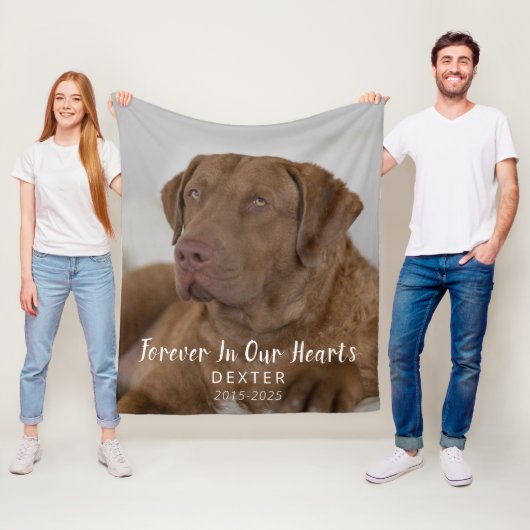 Dog Memorial Gift | Pet Loss Keepsake Fleece Blank (In situ)