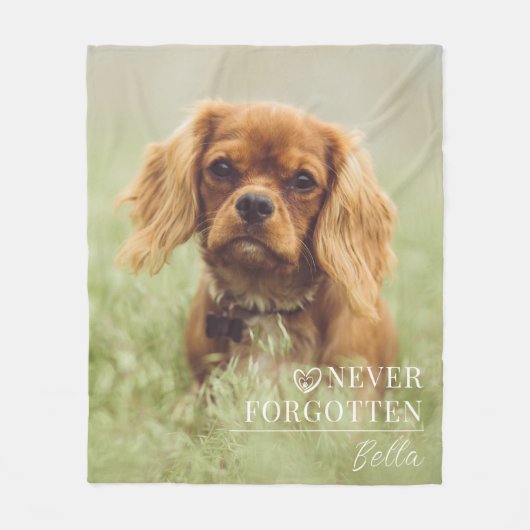 Dog Memorial Gift | Pet Loss Keepsake Fleece Blank (Voorkant)