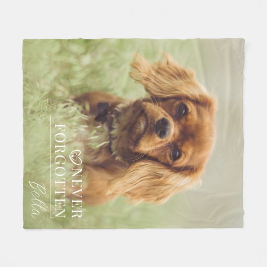 Dog Memorial Gift | Pet Loss Keepsake Fleece Blank (Voorkant (Horizontaal))