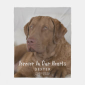 Dog Memorial Gift | Pet Loss Keepsake Fleece Blank Deken (Voorkant)