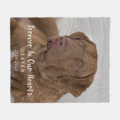 Dog Memorial Gift | Pet Loss Keepsake Fleece Blank Deken (Voorkant (Horizontaal))