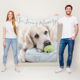 Dog Memorial Gift | Pet Loss Keepslag Fleece Deken