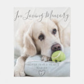Dog Memorial Gift | Pet Loss Keepslag Fleece Deken (Voorkant)