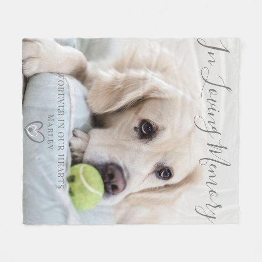 Dog Memorial Gift | Pet Loss Keepslag Fleece Deken (Voorkant (Horizontaal))