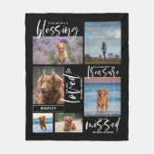 Dog Memorial Gift- Pet Loss Name 6 Foto Keepslag Fleece Deken (Voorkant)