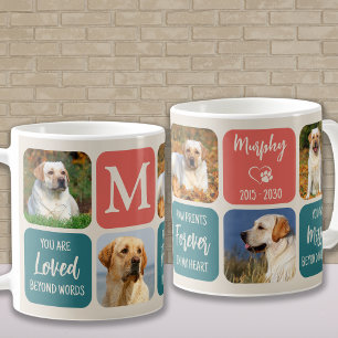 Dog Memorial Gift Pet Loss Retro Colors 5 Foto Koffiemok