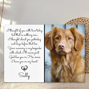 Dog Memorial Gift - Pet Loss Sympathy Quote Fotoplaat