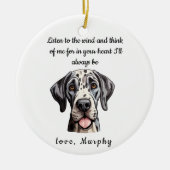 Dog Memorial Gift | Pet Memorial Keramisch Ornament (Voorkant)