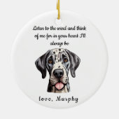 Dog Memorial Gift | Pet Memorial Keramisch Ornament (Achterkant)