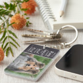 Dog Memorial Herdenking Gift Sympathie - Pet Loss Sleutelhanger (Voorkant Rechts)