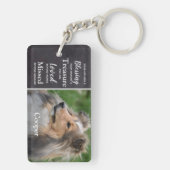 Dog Memorial Herdenking Gift Sympathie - Pet Loss Sleutelhanger (achterkant)