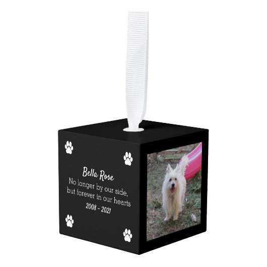 Dog Memorial Keepomwille Photo Cube Decoratie (Voorkant hoekig)