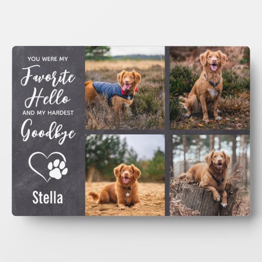 Dog Memorial Keepomwille Sympathy Pet Loss Fotoplaat (voorkant)