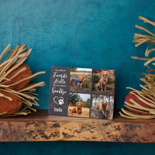 Dog Memorial Keepomwille Sympathy Pet Loss Fotoplaat (Zijkant)