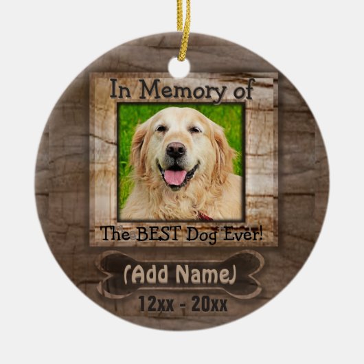 Dog Memorial Keramisch Ornament (Voorkant)