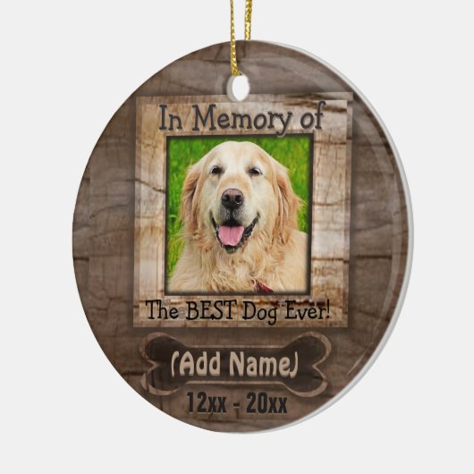 Dog Memorial Keramisch Ornament (Links)