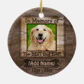 Dog Memorial Keramisch Ornament (Achterkant)