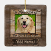 Dog Memorial Keramisch Ornament (Achterkant)