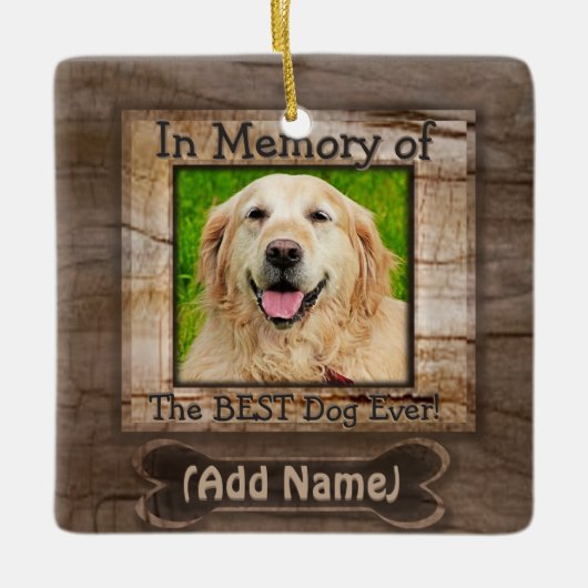 Dog Memorial Keramisch Ornament (Voorkant)