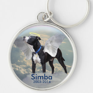 Dog Memorial Large (2,125 inch) Premium Round Sleu Sleutelhanger