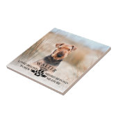 Dog Memorial - Loved Beyond Words - Aangepaste fot Tegeltje (Zijkant)