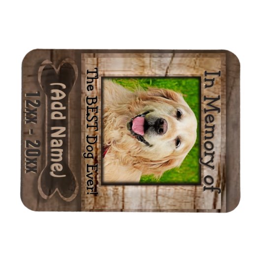 Dog Memorial Magneet (Horizontaal)