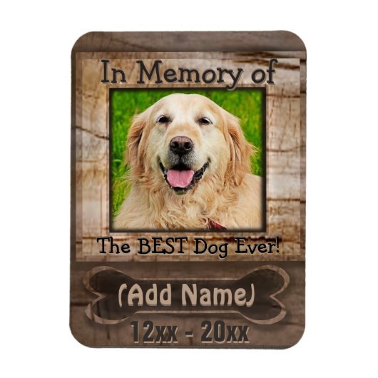 Dog Memorial Magneet (Verticaal)