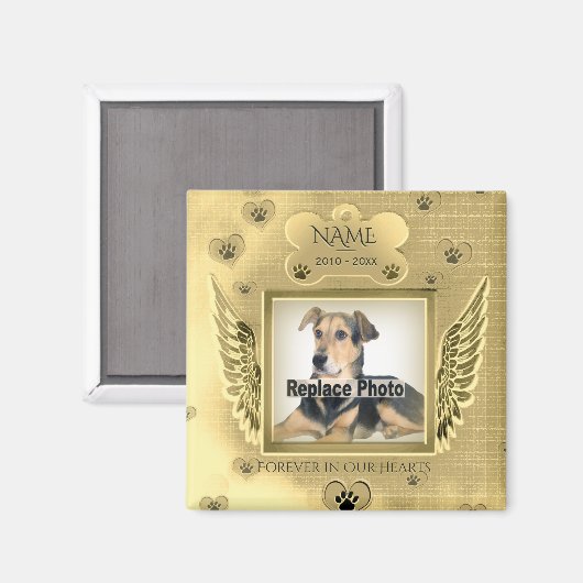 Dog Memorial Magneet (Voorkant / Achterkant)
