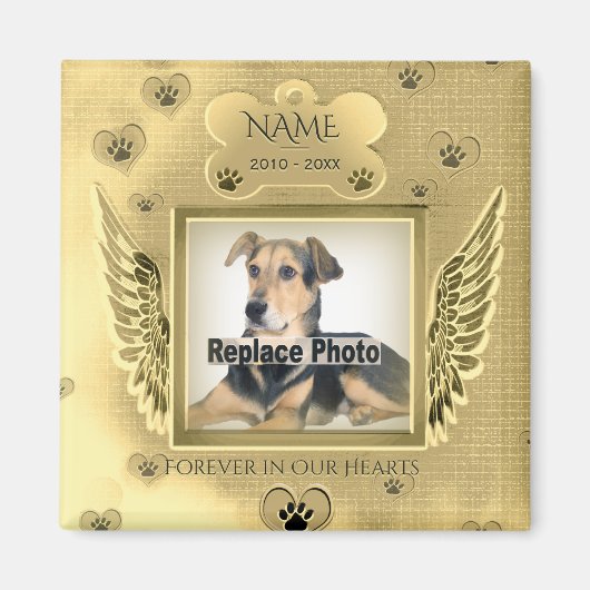 Dog Memorial Magneet (Voorkant)