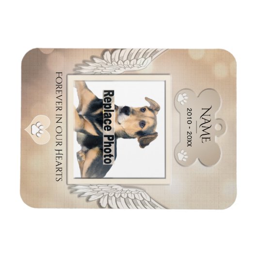 Dog Memorial Magnet Magneet (Horizontaal)