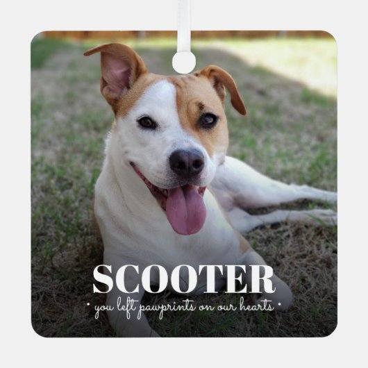 Dog Memorial Metalen Ornament (Voorkant)